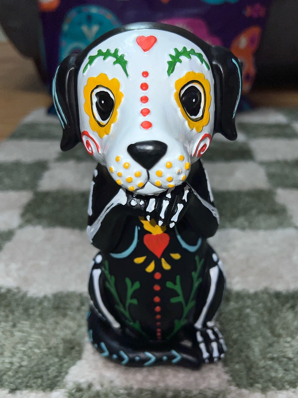 Day of the Dead Sugar Skull Skeleton Dog